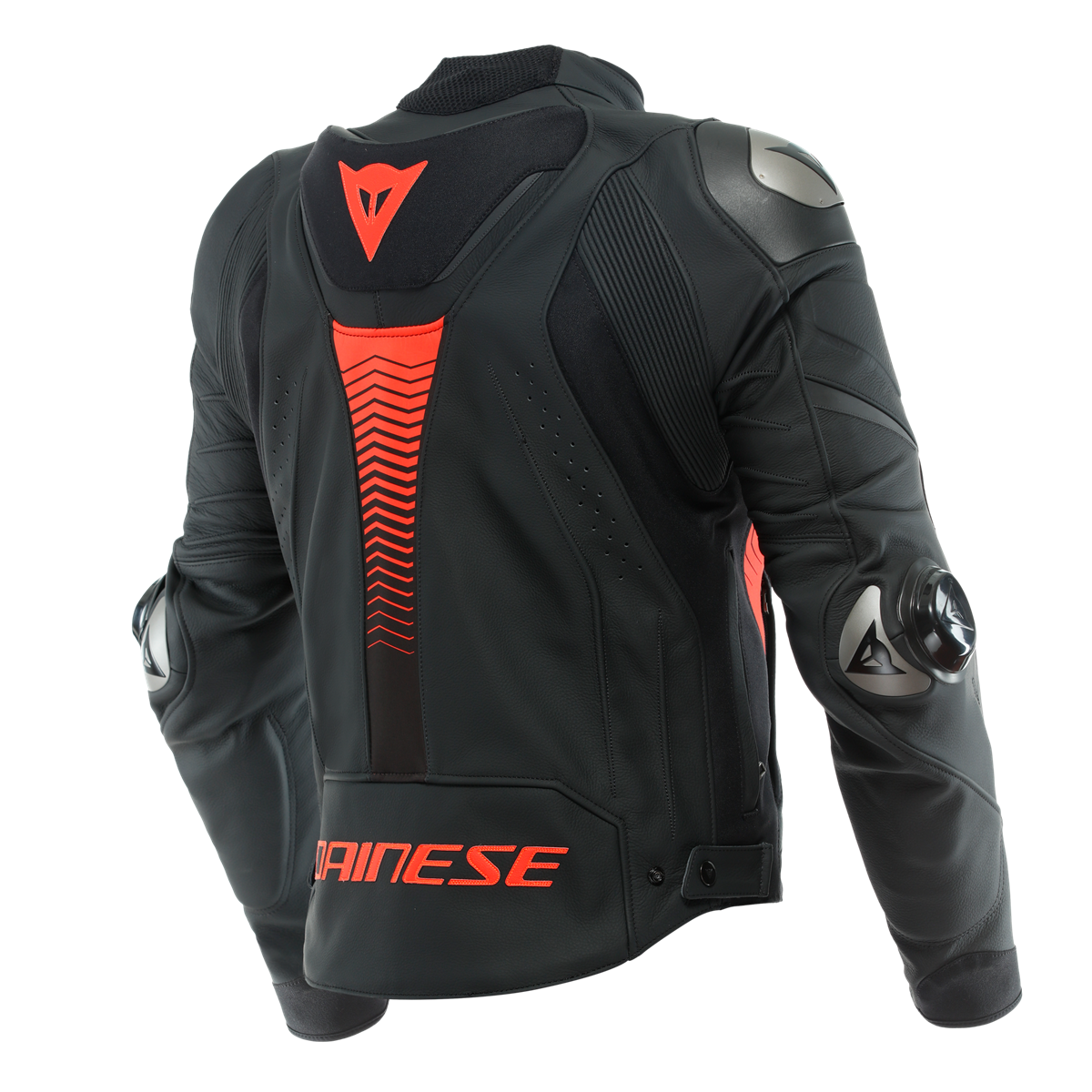 Dainese Super Speed 4 Black Matt Fluo Red Deri Ceket