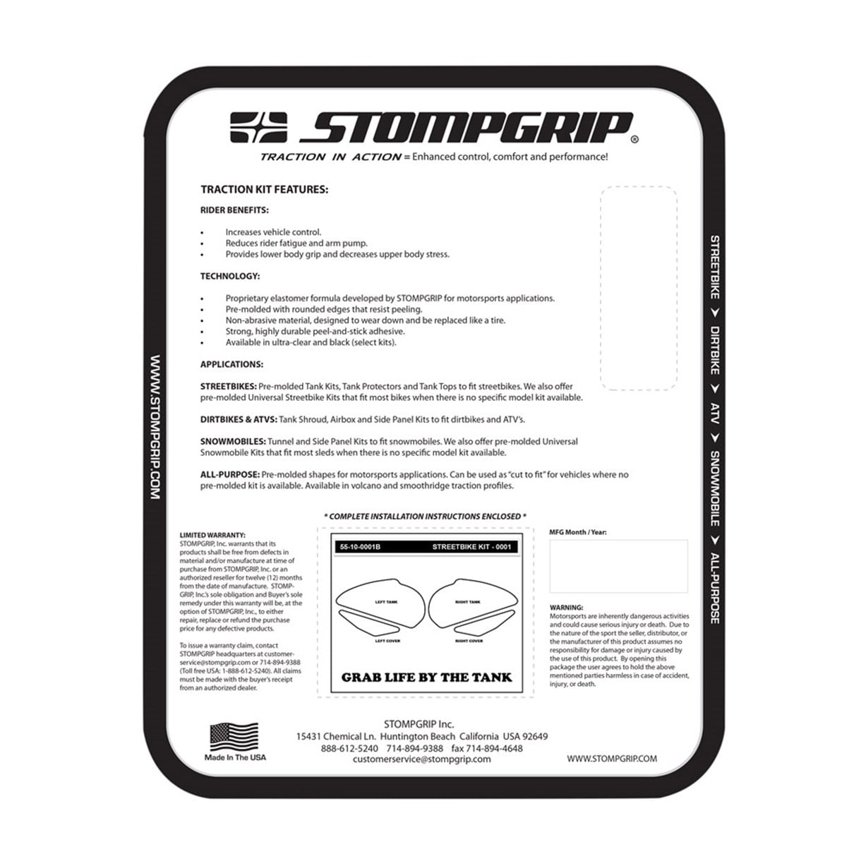 Stompgrip Yamaha Yzf-R1 (02-03) Siyah Motosiklet Depo Pad