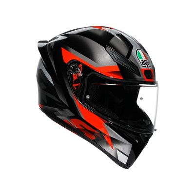 Agv K1 S Fastlap Black Grey Red Kapalı Kask