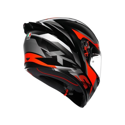 Agv K1 S Fastlap Black Grey Red Kapalı Kask