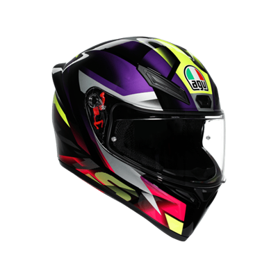 Agv K1 S Fastlap Black Purple Pink Kapalı Kask