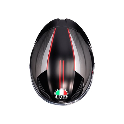 Agv K1 S Lap Matt Black Grey Red Kapalı Kask