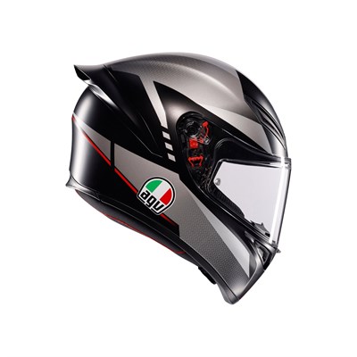 Agv K1 S Lap Matt Black Grey Red Kapalı Kask