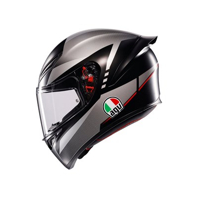 Agv K1 S Lap Matt Black Grey Red Kapalı Kask