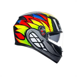 Agv K3 Birdy 2.0 Grey Yellow Red Kapalı Kask