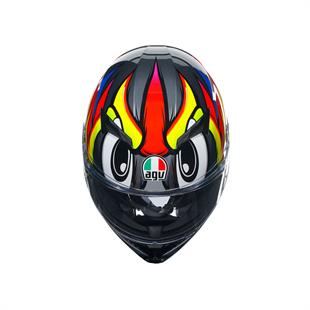 Agv K3 Birdy 2.0 Grey Yellow Red Kapalı Kask