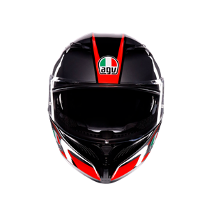 Agv K3 Mplk Striga Black Grey Red Kapalı Kask