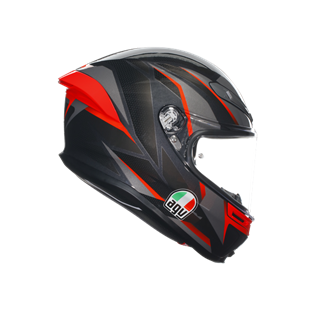 Agv K6S Mplk Slashcut Blk Grey Red Kapalı Kask
