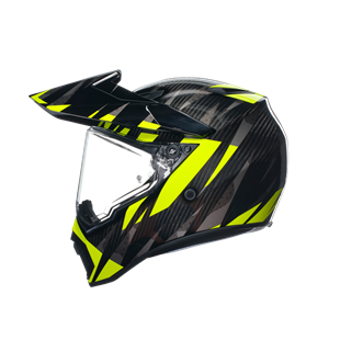 Agv AX9 Steppa Carbon Grey Yellow Kapalı Kask