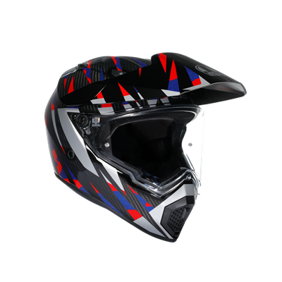 Agv AX9 Mplk Steppa Carbon Red Blue Kapalı Kask
