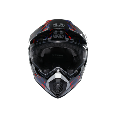 Agv AX9 Mplk Steppa Carbon Red Blue Kapalı Kask