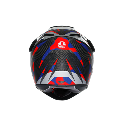 Agv AX9 Mplk Steppa Carbon Red Blue Kapalı Kask
