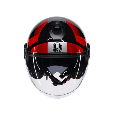 Agv Eteres Camogli Black Red Purple Açık Kask