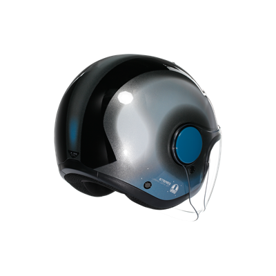 Agv Eteres Levanto Black Silver Blue MO197 Açık Kask
