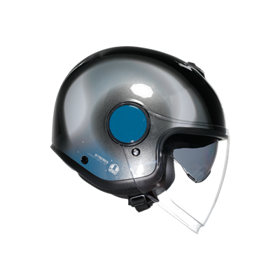 Agv Eteres Levanto Black Silver Blue MO197 Açık Kask