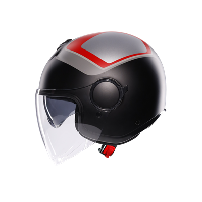 Agv Eteres Scaglieri Matt Grey Red Açık Kask