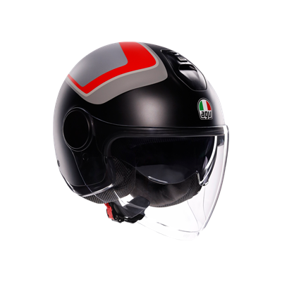 Agv Eteres Scaglieri Matt Grey Red Açık Kask