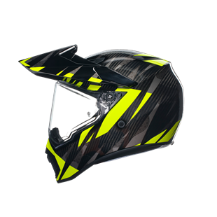 Agv AX9 Multi Steppa Carbon Grey Yellow Fluo Kapalı Kask