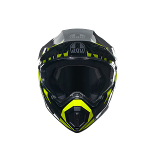 Agv AX9 Multi Steppa Carbon Grey Yellow Fluo Kapalı Kask
