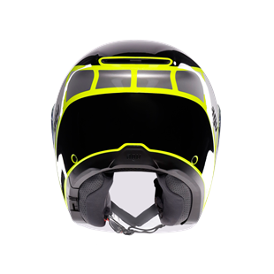 Agv İrides Davao Black Grey Yellow Fluo Kapalı Kask