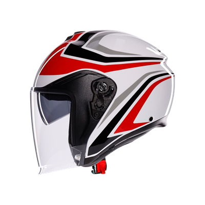 Agv İrides Tolosa Black Grey Red Açık Kask