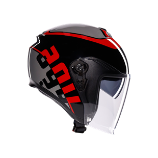 Agv irides Valenza Matt Grey Blk Red Açık Kask