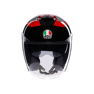 Agv irides Valenza Matt Grey Blk Red Açık Kask