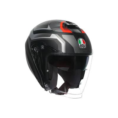 Agv İrides Zurigo Matt Black Grey Açık Kask