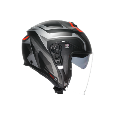 Agv İrides Zurigo Matt Black Grey Açık Kask