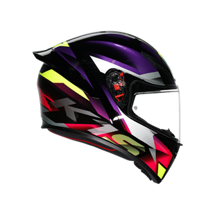 Agv K1 S Fastlap Black Purple Pink Kapalı Kask 