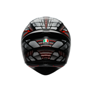 Agv K1 S E2206 Lyzard Matt Black Grey Red Kapalı Kask