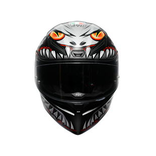 Agv K1 S E2206 Lyzard Matt Black Grey Red Kapalı Kask