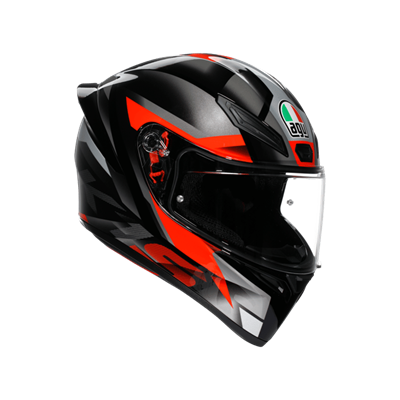 Agv K1 S Fastlap Black Grey Red Kapalı Kask