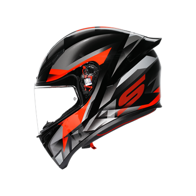 Agv K1 S Fastlap Black Grey Red Kapalı Kask