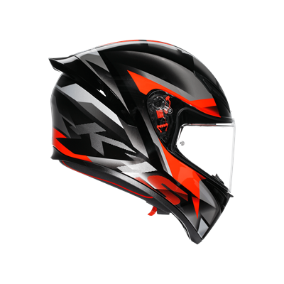 Agv K1 S Fastlap Black Grey Red Kapalı Kask