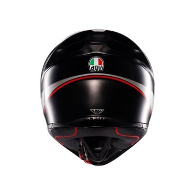 Agv K1 S Lap Matt Black Grey Red Kapalı Kask
