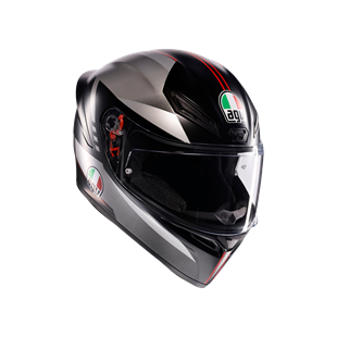 Agv K1 S Lap Matt Black Grey Red Kapalı Kask