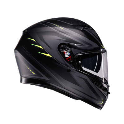 Agv K3 Syth Mplk Matt Black Yellow Fluo Kapalı Kask