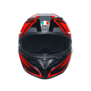 Agv K3 Compound Black Red Kapalı Kask