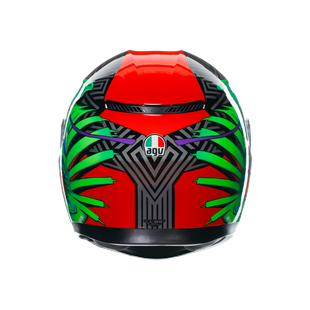 Agv K3 Kamaleon Black Red Green Kapalı Kask