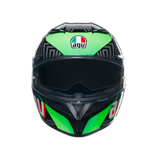 Agv K3 Kamaleon Black Red Green Kapalı Kask
