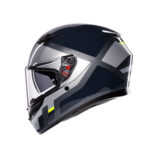 Agv K3 Mplk Shade Grey Yellow Fluo Kapalı Kask