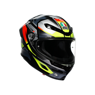 Agv K6 S Erazer Black Red Yellow Fluo Kapalı Kask
