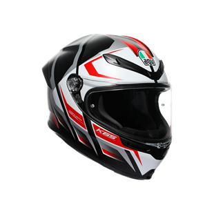 Agv K6 S Karve Matt Black White Red Configuration Kapalı Kask