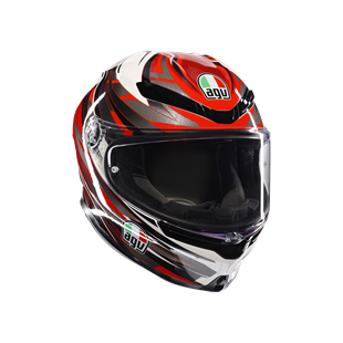 Agv K6 S Reeval White Red Grey  Kapalı Kask