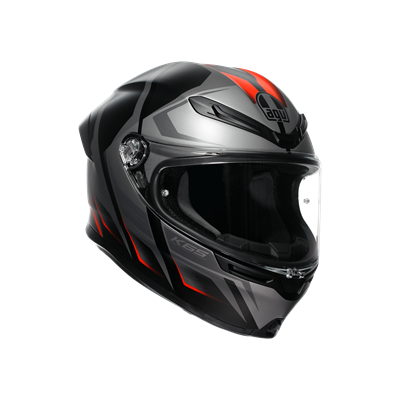 Agv K6 S Karve Matt Black Grey Red Kapalı Kask