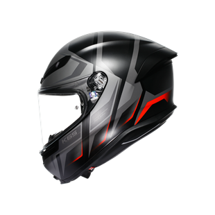 Agv K6 S Karve Matt Black Grey Red Kapalı Kask