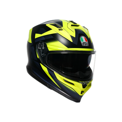 Agv K7 MPLK Glımpse Matt Black Yellow Fluo Kapalı Kask