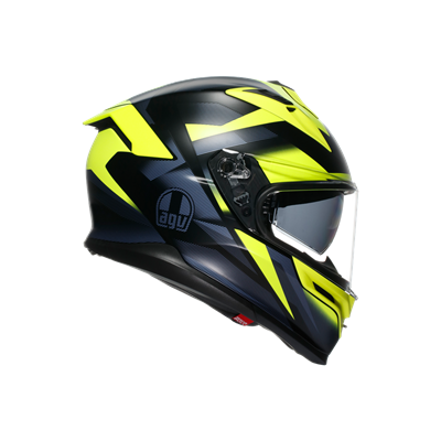 Agv K7 MPLK Glımpse Matt Black Yellow Fluo Kapalı Kask
