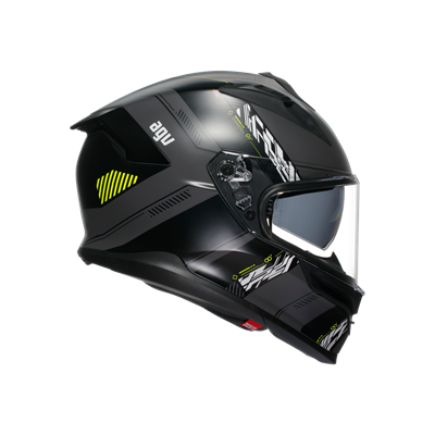 Agv K7 Kyber Matt Grey Yellow Fluo Kapalı Kask